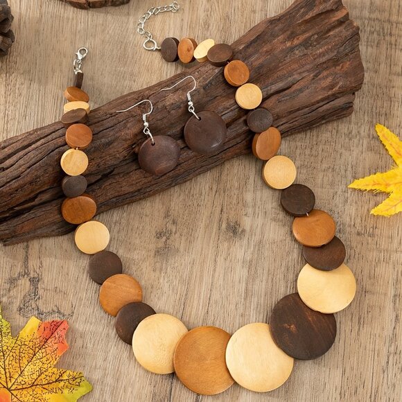 Passion of Essence Jewelry - Bohemian Style Circular Jewelry Set Matching Earrings